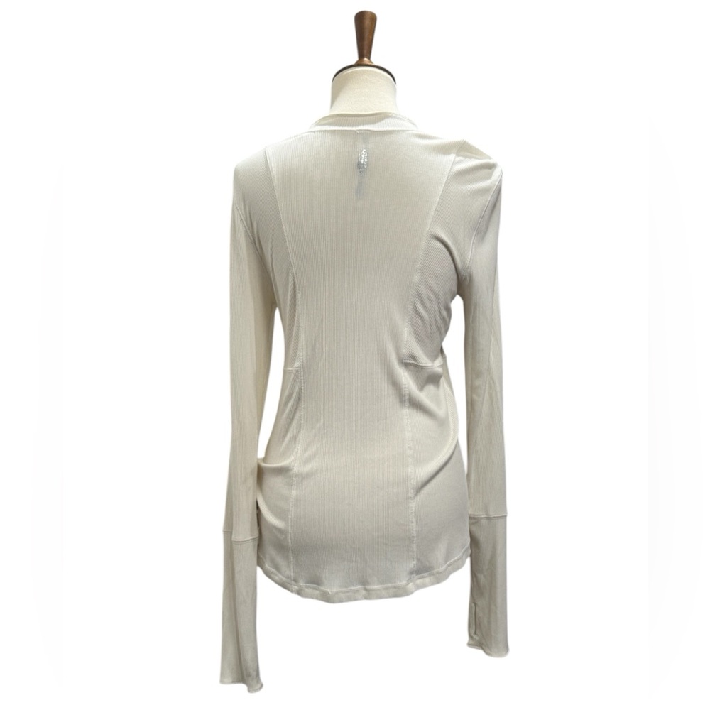 FP Movement by Free People Cream Fitted Blouse #57 - Picture 2 of 4